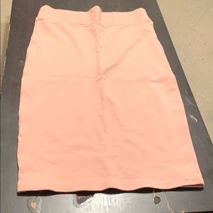 Nude pink midi skirt